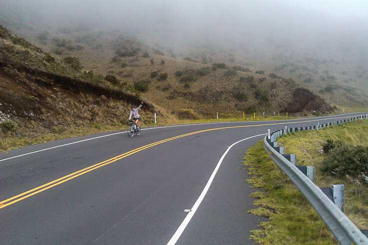 biking Haleakala volcano Maui