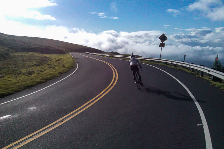biking Haleakala volcano Maui
