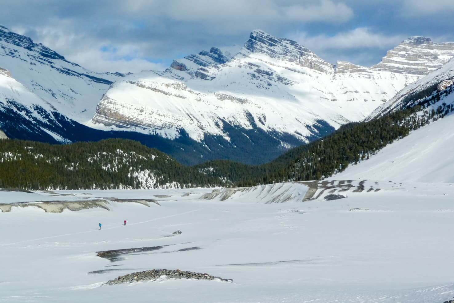 Cross country ski trails in Banff National Park - Saskatchewan Glacier