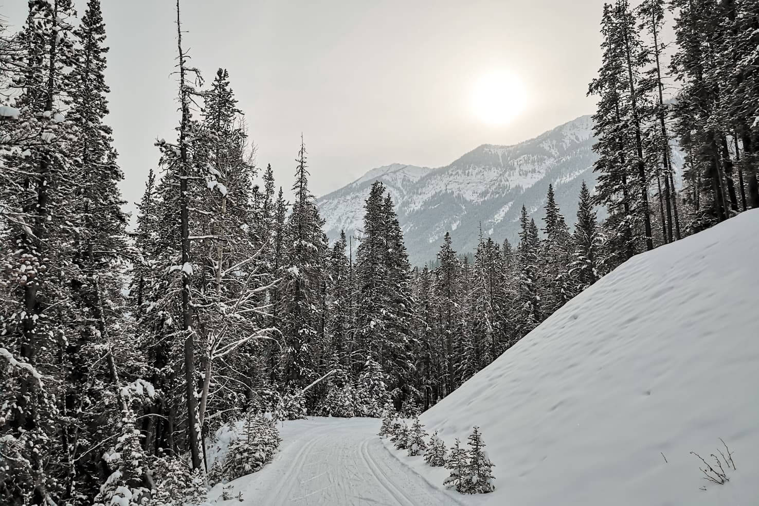 Cross country ski trails in Banff National Park - Spray River Loop in Banff