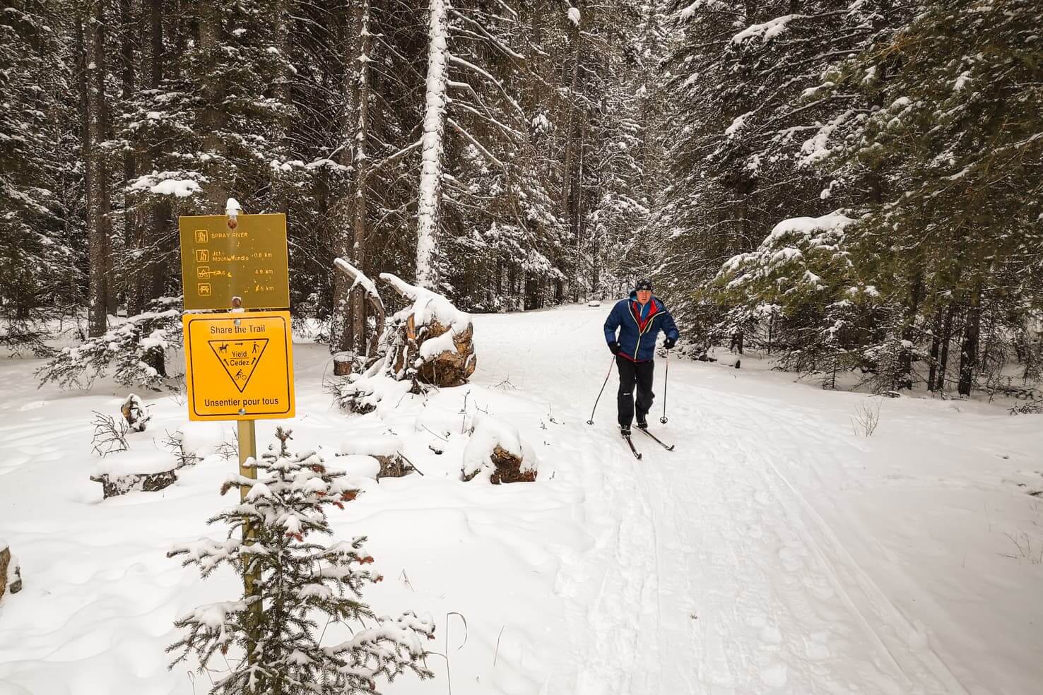 Cross country ski trails in Banff National Park - Spray River Loop in Banff
