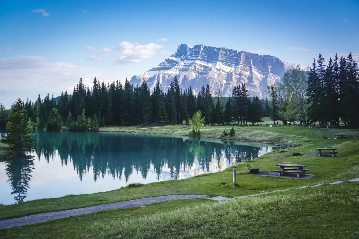 Bike trails around Banff - Cascade Ponds