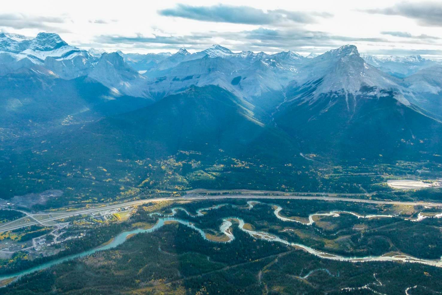 Canadian Rockies from above