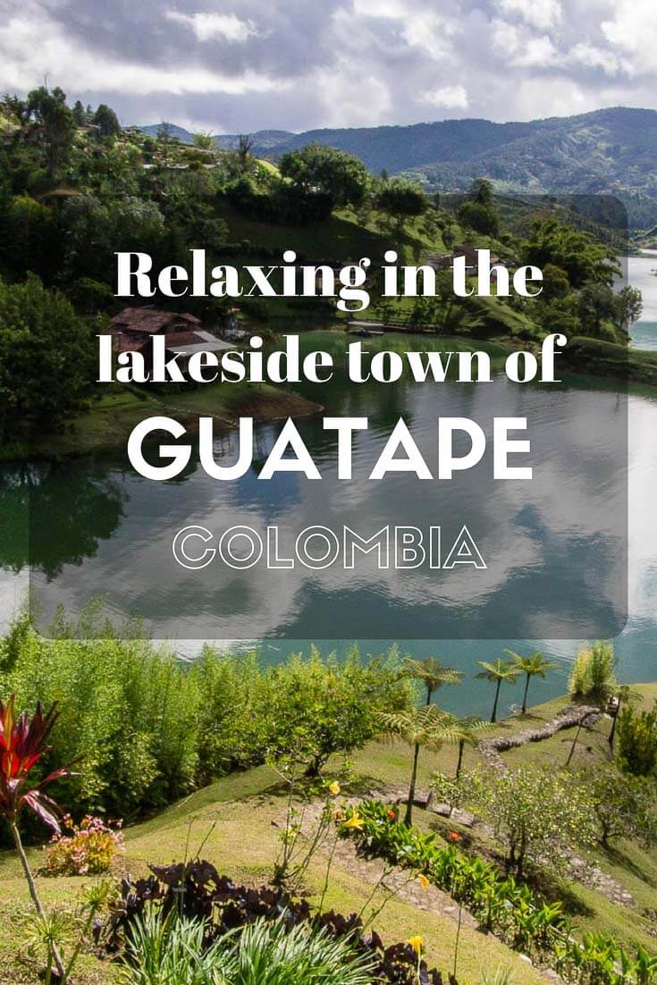 Relaxing in the lakeside town of Guatape, Colombia