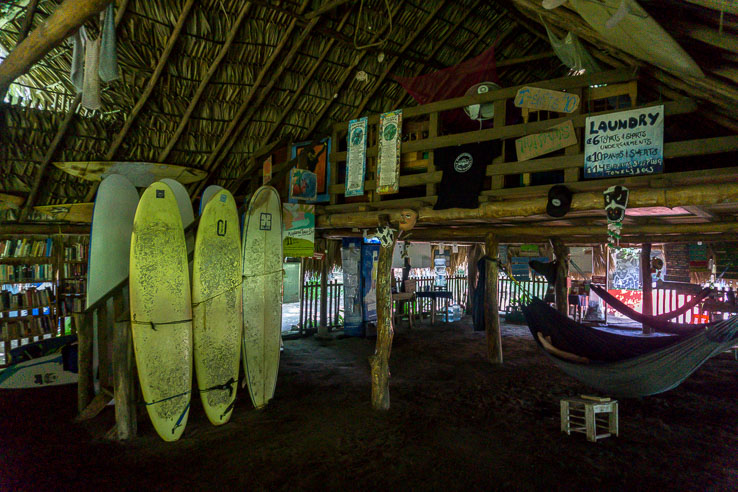 Surfing, beach run and turtles on Jiquilillo beach, Nicaragua