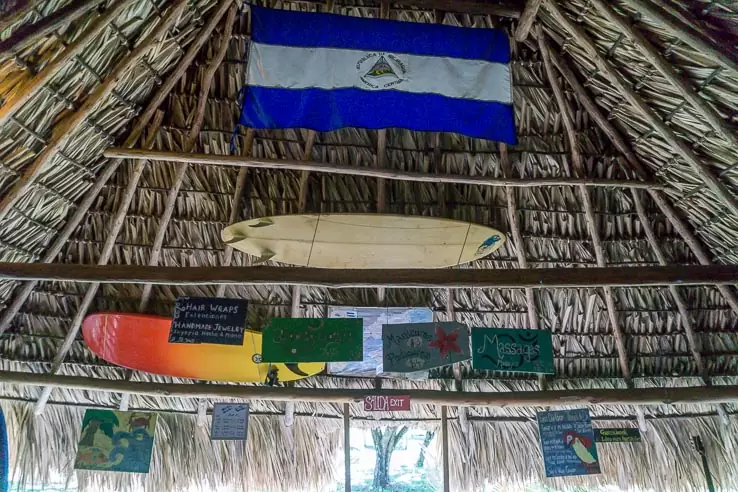 Surfing, beach run and turtles on Jiquilillo beach, Nicaragua