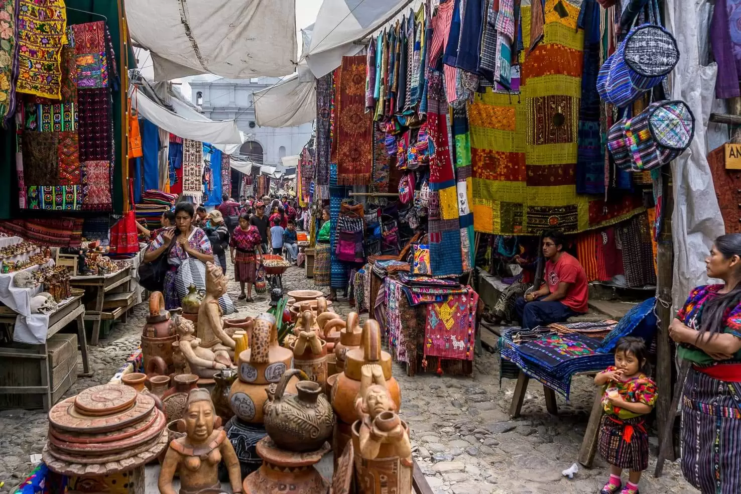 Chichicastenango - The biggest colorful market of Mayan culture