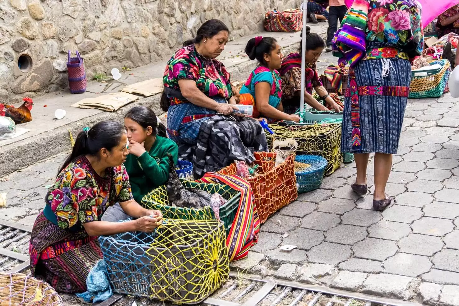 Chichicastenango - The biggest colorful market of Mayan culture