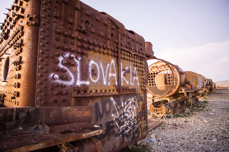 Month 8 recap of our trip around the world - Train Cemetery, Bolivia