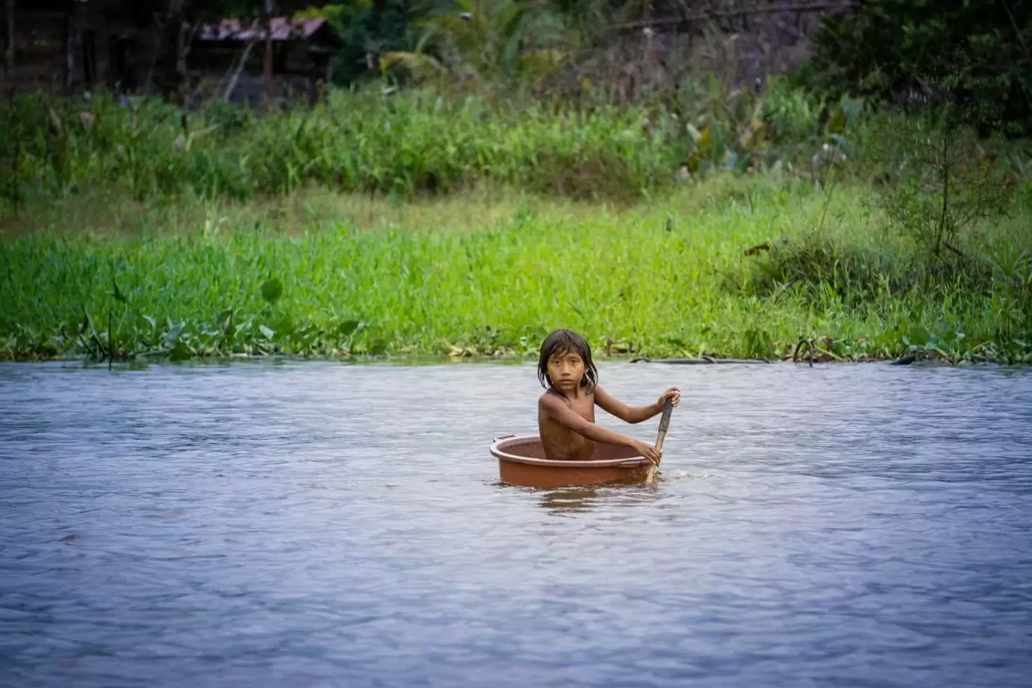 Daily life of Warao Indians in Venezuelan jungle