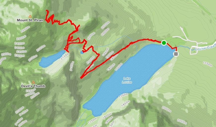 Mount Saint Piran GPS route