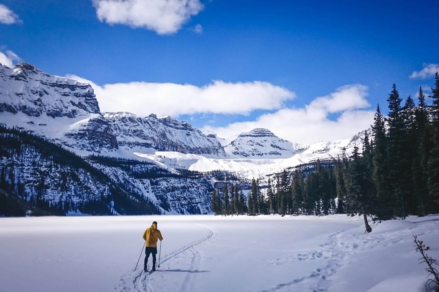 Boom Lake, Banff National Park in winter