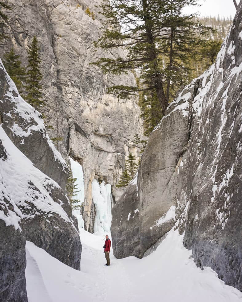 Grotto Canyon Ice Walk in Canmore