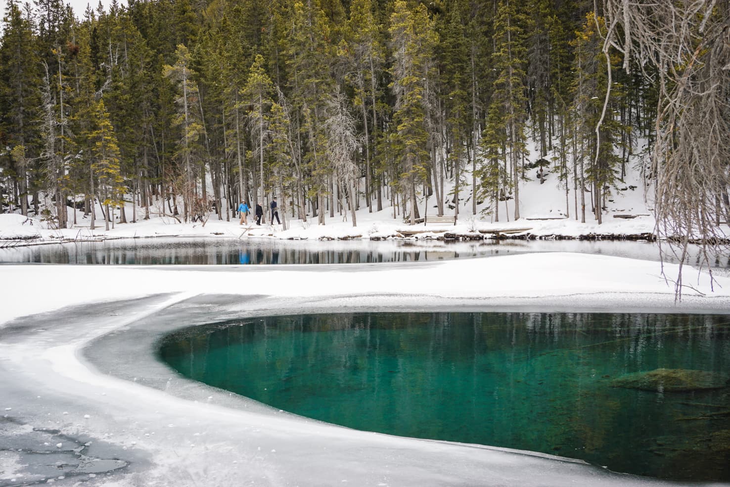 Grassi Lakes Hike in winter