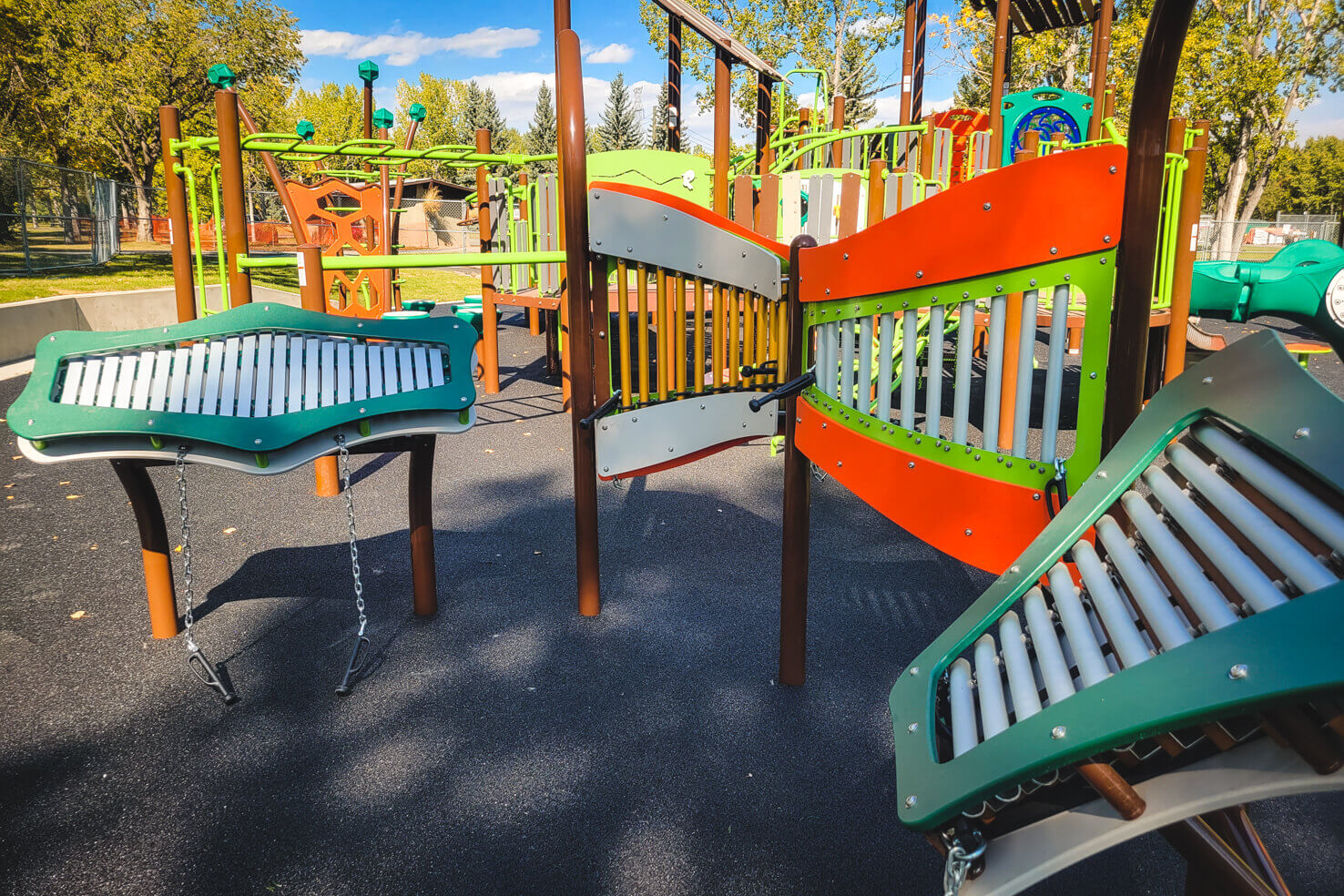 music instruments at North Glenmore Park Inclusive Playground