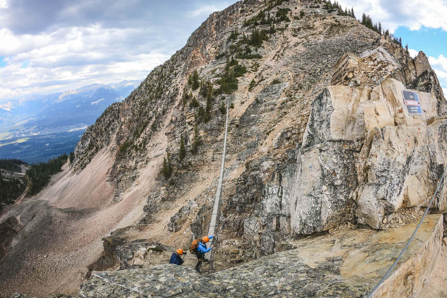 Via Ferrata Climb at Kicking Horse Mountain in Golden, BC