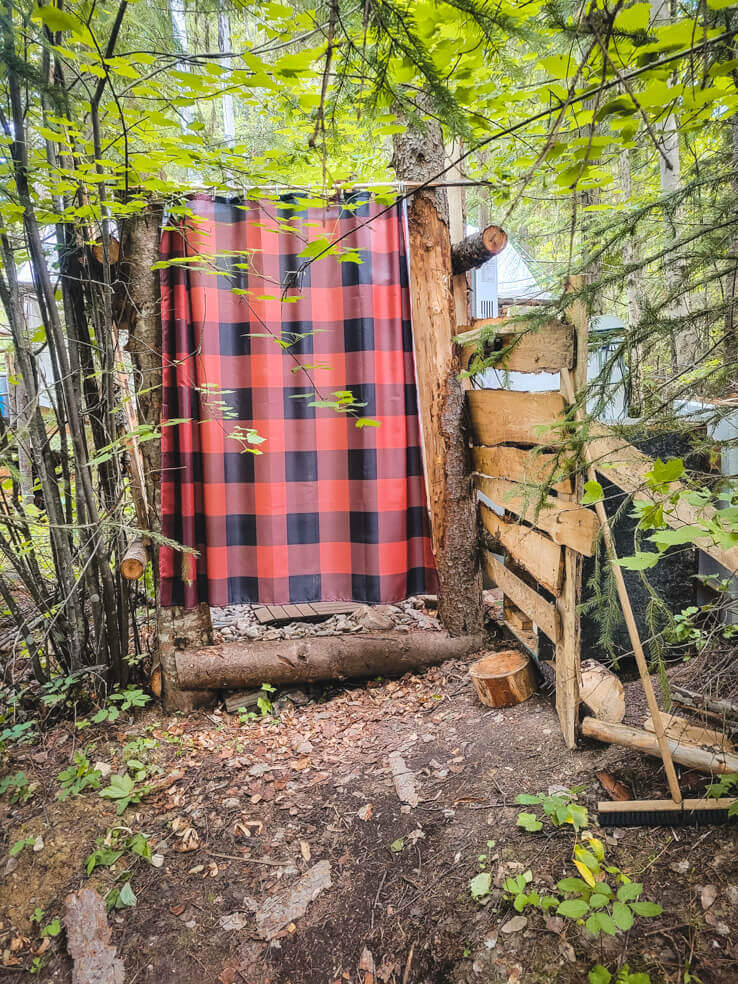shower at Camp Moose Trail
