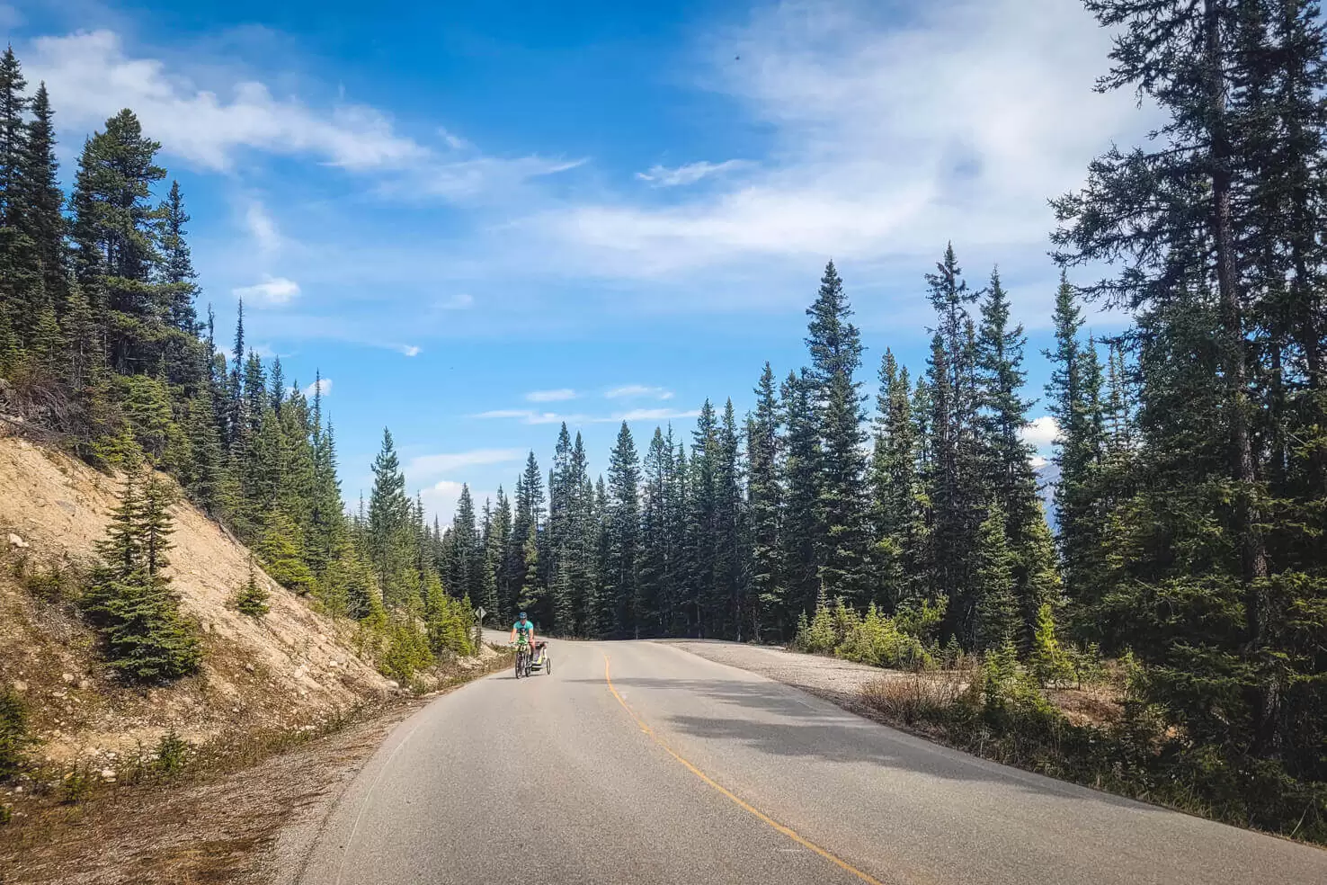 biking to Moraine Lake